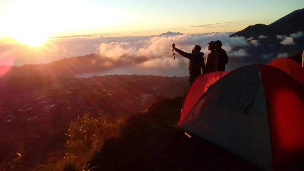 Camping at Mount Batur in Bali